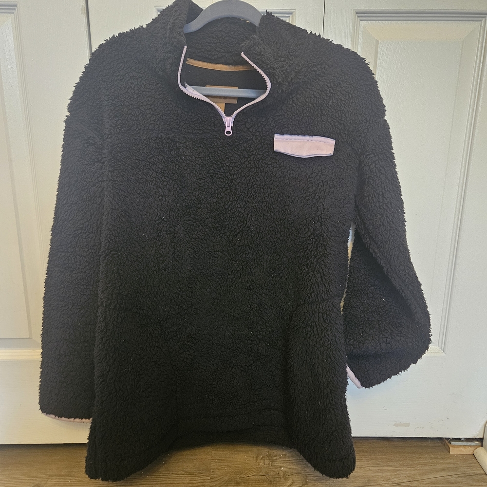 Koolaburra Black and Pink Fleece Sweater
